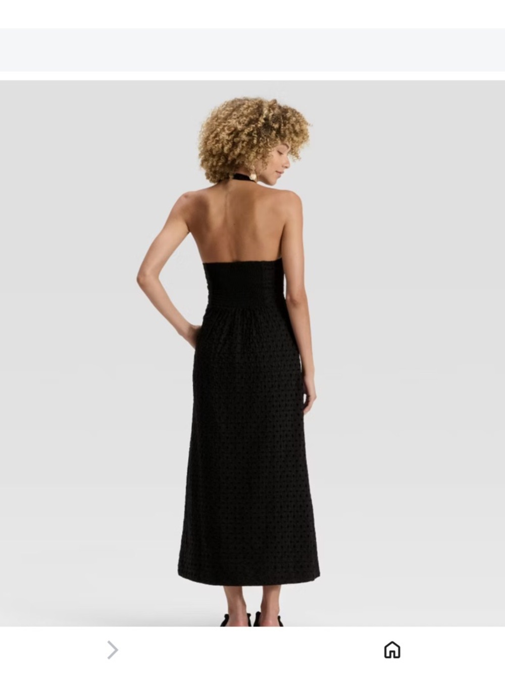 a new day, 2 White and black Halter Eyelet Maxi Dresses X-large - Picture 5 of 9